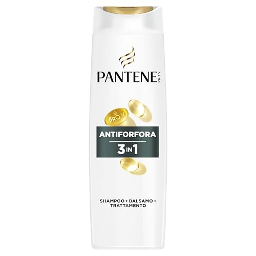 Pantene Pro-V Shampoo 3 in 1 Antiforfora 250 ml Capelli con Forfora, Lenisce la Cute e Aiuta a Ridurre la Forfora, Protegge i Legami del Capello, Senza Olio Minerale e Coloranti, Active Nutri-Plex