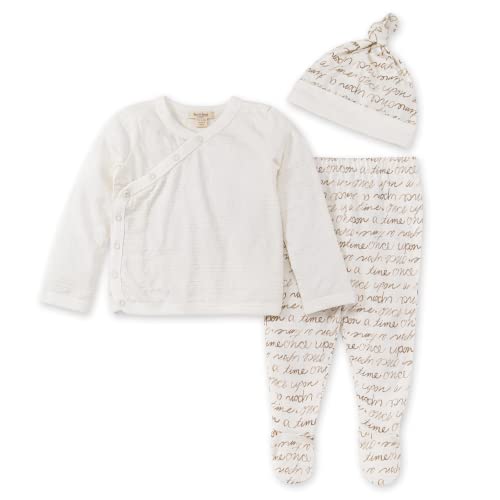 Image of Burt's Bees Baby baby-girls Unisex Baby Take Me Home Set, 3-piece Top, Pant, and Hat Bundle