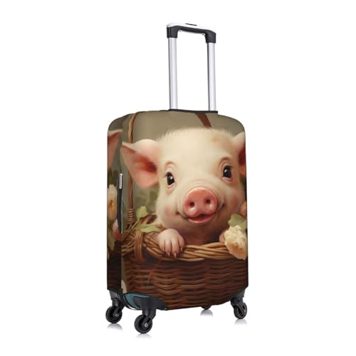 Funny Pig Travel Luggage Cover for Suitcase Anti-Scratch Fashion Suitcase Protector Washable Elastic Baggage Covers Fits 25-28 Inch Luggage for Travel Beach Holiday2