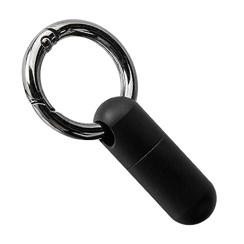 Capsule porte-clés distributeur stockage en alliage titane noir