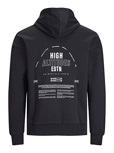 JACK & JONES Men's JCOEDITION Sweat Hood Sweatshirt, Black, L