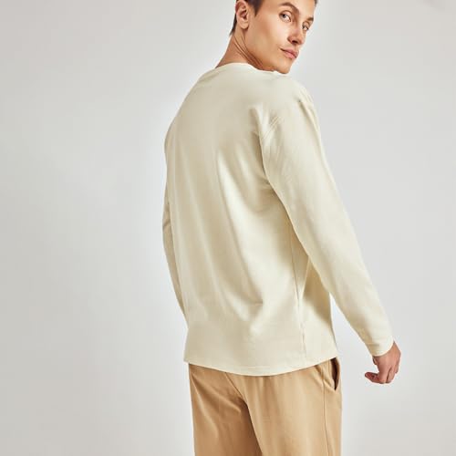 Image of Pepe Jeans Mens Full Sleeve T Shirt Beige