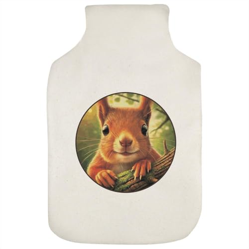 'Smiling Red Squirrel' Hot Water Bottle Cover (HW00039611)