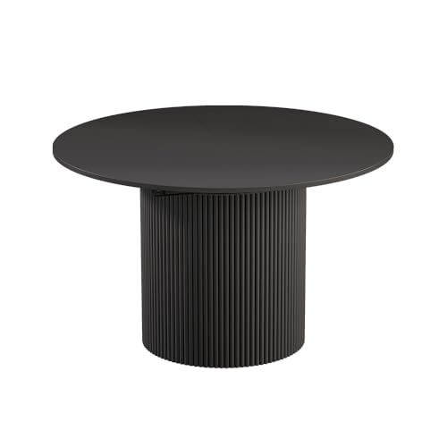 Vicco Mesa de Comedor Calero, Negro, 120 x 60 cm Extensible