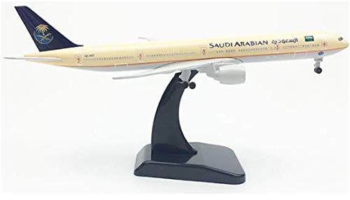 Image of Saudi Arabian Airlines Boeing 777 20CM Silver Metal Diecast Airplane Model Plane Model B747, Silver