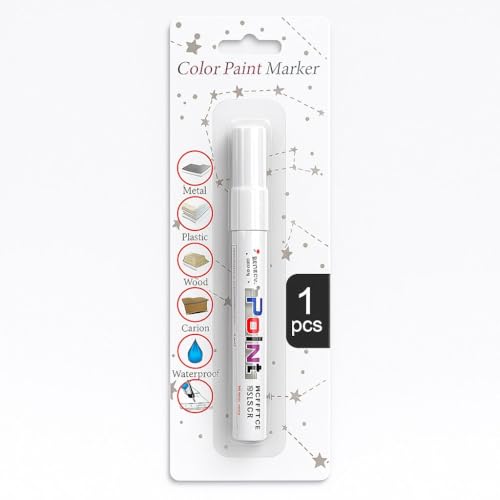 Tocyfia Reifenstift, Reifen Stift Weiß Wasserfest 2mm...