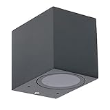 DISEÑO ✓ El aplique de exterior en color antracita ilumina las zonas de entrada, pasillos, corredores, etc. Un diseño elegante atemporal subrayado por la mezcla de materiales de aluminio y vidrio para poner acentos minimalistas en cualquier pared.