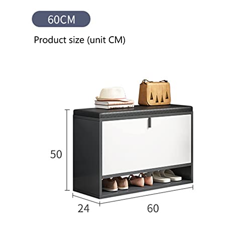 Tabouret à chaussures multifonctionnel en bois avec rangement entrée - 3