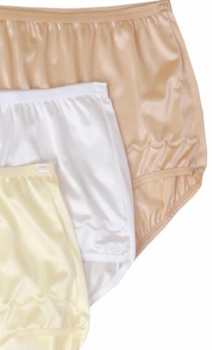 Image of Dixie Belle Women's Underwear Nylon Brief High Waist Scallop Trim 3-Pack 719