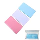DeaHea 3 Pack Disposable Face Masks Case Hard Plastic Face Mask Box Organizer Protector Keeper Storage Bag Holder for Disposable 3 Ply Earloop Face Masks Breathable Mouth Cover 3 Layer Filter