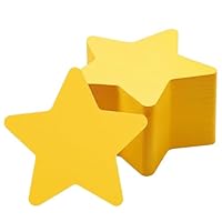 200 Pcs Gold Star Paper Cutouts, 10cm Double Sided Yellow Star Cutouts for Classroom Office Bulletin Board, Paper Stars for DIY Craft Projects Party Wall Decorations