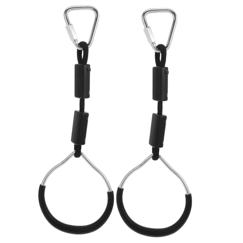 Gogogmee 2pcs Colorful Gymnastic Rings Kids Outdoor Playset Climbing Ring Workout for Kids