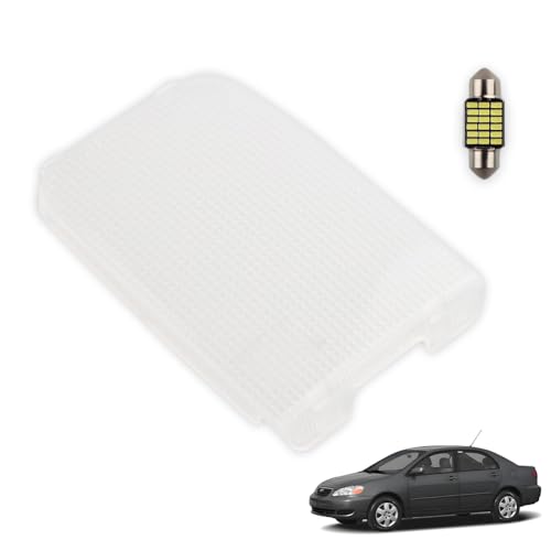 VYNTRAL Interior Car Roof Dome Map Light Cover Len Compatible with Toyo-ta Celica Corolla Tercel RAV4 1991-2005, [With Led Festoon Bulb] Overhead Dome Light Lens Cover, 1 PC
