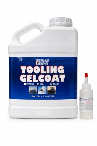 Fiberglass Supply Depot Orange Tooling Gelcoat Gallon with 60cc Hardener (MEKP)