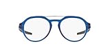 Oakley Men's OX8151 Scavenger Round Prescription Eyeglass Frames, Matte Trans Blue/Demo Lens, 51 mm