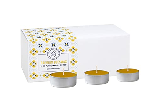 Bougies en cire d'abeille chauffe-plat écologiques avec mèche coton parfum miel bio