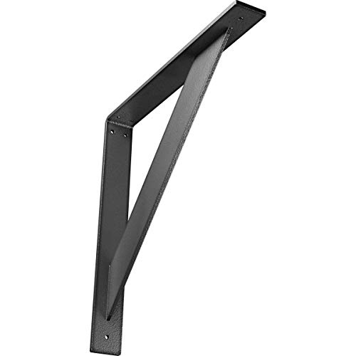 2" W x 16" D x 16" H Traditional Steel Bracket, Hammered Silver