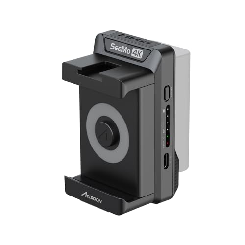 Accsoon SeeMo 4K Video Transmitter Monitoring Adapter 4K HDMI Video su dispositivi iOS per Pad/Phone/telecamere per monitorare/registrare/live stream.(Nero
