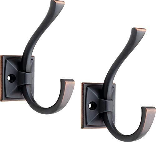 Liberty Hardware 137246 Ruavista Coat and Hat Hook, Single, Bronze with Copper Highlights. 2-Count