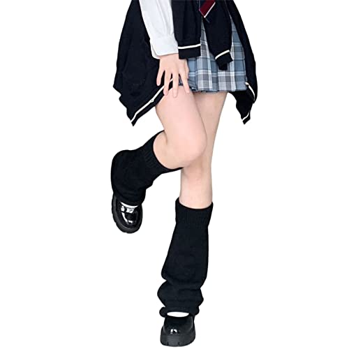 Image of Women Y2k Leg Warmers Ribbed Knitted Harajuku Kawaii Leg Warmers Streetwear