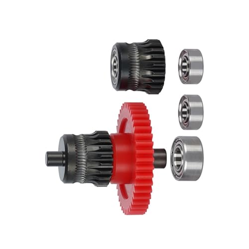 Engranaje extrusor Hotend mejorado de repuesto de acero recubierto de metal con eje integrado para accesorios de impresora 3D