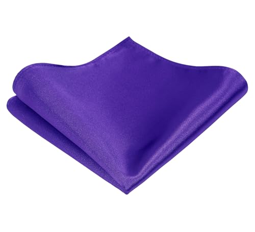Image of TIE G Solid Satin Woven dyed Color Formal Black Necktie and Pocket Square Sets in Gift Box