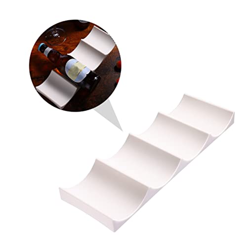 Soporte para botellas de vino plástico blanco 4 compartimentos miniatura 4