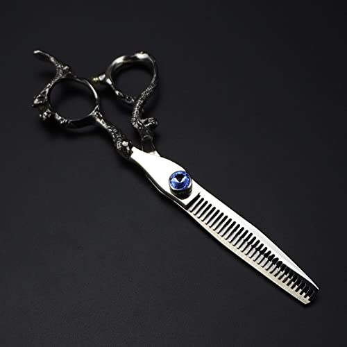 Ciseaux de coiffure 440c avec poignée dragon ciselée pour dégradés parfaits - 3