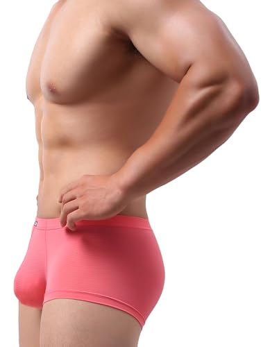 iKingsky Men's Stretch Bulge Boxer Briefs Sexy Low Rise Pouch Shorts Soft Underpanties for Men4