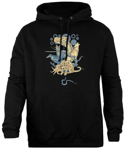 Oldrytee Moisés De La Sombra Sudadera con Capucha Negra Unisex Ajuste Simple