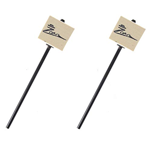 Danmar Zoro White Felt Square Bass Drum Beater (2 Pack Bundle)