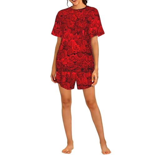 Estampado de rosa roja con acabado artistico de alta definicion