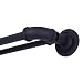 Sun Zero Bronn Wrap Around Window Double Curtain Rod, 66-120", Matte Black