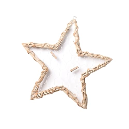 REDYY Handcrafteds Rattans Star Shape Photo Frames Wickers Picture Holder for 4x6inch Photos Wall or Table Decoration