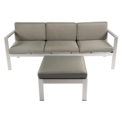 GOWE All Aluminum Three Person Sofa+Floor mat