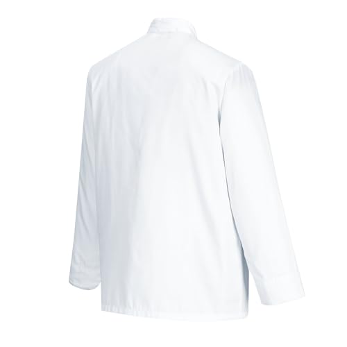 Portwest C834WHRS Giacca Da Chef Somerset, Bianco, S - 5
