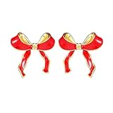 Pendientes minimalistas con lazo, joyería con lazo, accesorio elegante para mujeres y niñas, aretes para varias ocasiones
