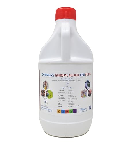 Image of Isopropyl Alcohol 99.98% Pure | IPA (CH₃)₂CHOH | CAS 67-63-0 | Multipurpose Cleaner, Sanitizer Base & Solvent | 1 Litre