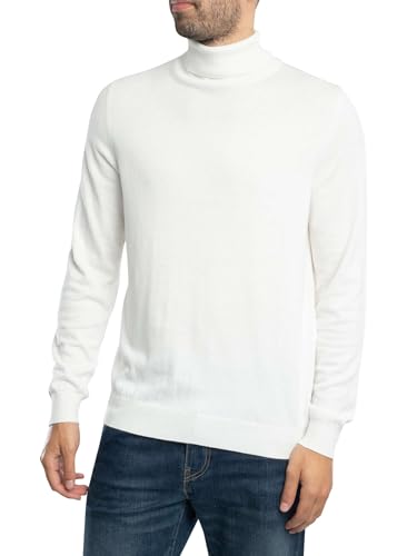 Men's Regular Fit Turtle Neck Knit, White2