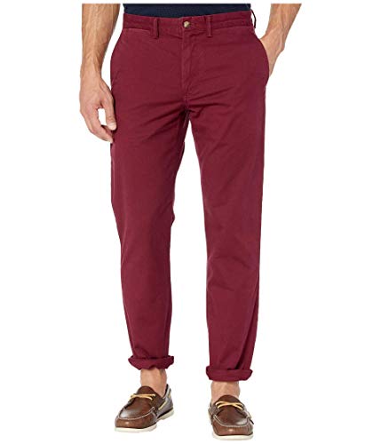 Polo Ralph Lauren Mens Straight Fit Mid-Rise Chino Pants Red 34/34