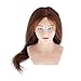 Tete mannequin Mannequin Tête, Cheveux de 27 pouces Cosmétologie Cosmétologie Mannequin Mannequin Mannequin Modèle Coiffure Coiffeur Pratique Training Teach Heads (Color : Dark Brown)