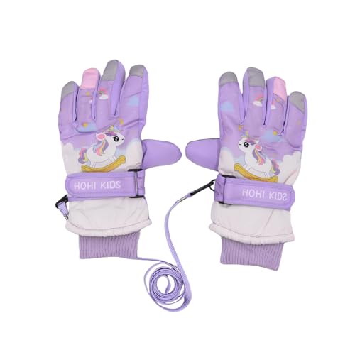 Image of RARITYUS Kids Cute Unicorn Gloves Waterproof Winter Ski Fleece Lined Snow Glove Thermal Warm Mittens for 3-9 Boys Girls