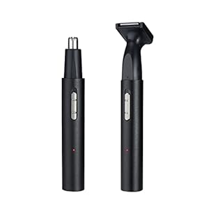 2 in 1 Nose Hair Trimmer, USB Rechargeable Nose and Ear Hair Trimmer for Women Men, Waterproof Dual Edge Blades Nose Hair Remover, for Hotel, Bathroom Razor