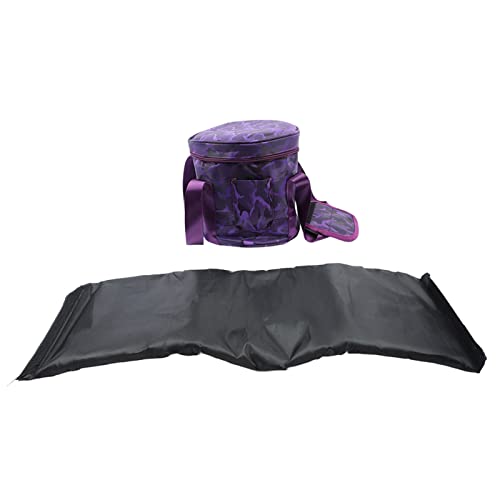 Crystal Bowl Storage Bag, Portable Music Bowl Storage Bag Crystal Singing Carrying Case with 2 External Pocket Dual (8in Camo) Crystcase