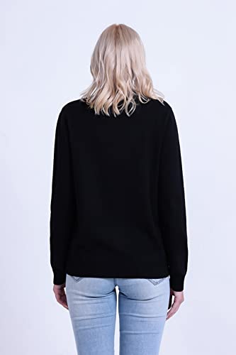 SMILING PINKER Women Cardigan Sweater Crewneck Pearl Button Knitted Tops Medium Weight4