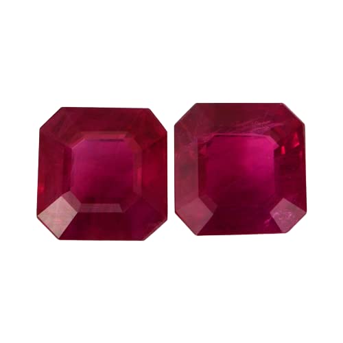 Empirical Jewels Pure Manik Natural Old Burma Ruby Stone Original Certified Aaa++ Quality Pair Of 2 Two Pisces Best Blue Sapphire Sri Lankan Real Ceylon Neelam Stone With Certificated By Authentic