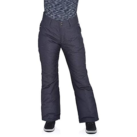 Swiss Alps Womens Insulated Water-Resistant Performance Ski Pants with Pockets, Black Spacedye, Small Cover