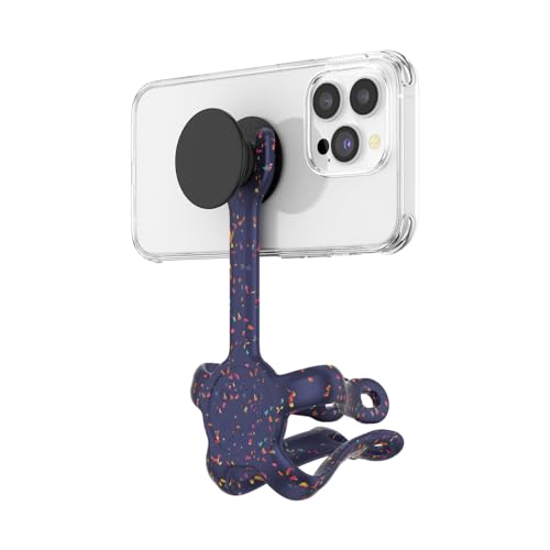 Image of PopSockets Flexible Phone Mount & Stand, Navy Blue - French Navy Confetting