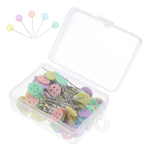 ARTIBETTER DIY Craft Locating Pin 100pcs Button Head Sewing Pins Wedding Bouquet Easy to Carry Store