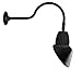 RAB Lighting GN1LED13YSAC11B Gooseneck Style1 13W Warm LED Light with 11 AC Shade Spot, Black